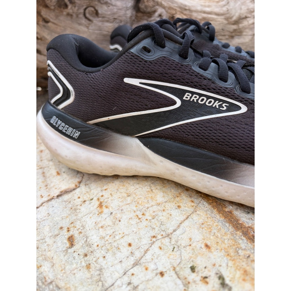 Brooks Glycerin 21 Mens Running Shoes Black White Wide D 1204081D090 Size 9 - Picture 4 of 12